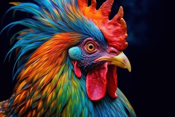 Fototapeta premium Beautiful Color Rooster 