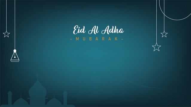 Amazing cool minimalist poster and banner design for Eid al-Adha celebrations for Muslims