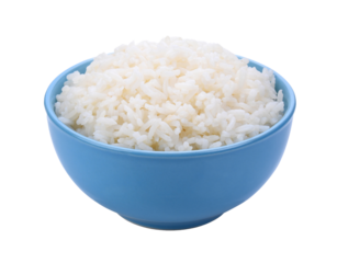  jasmine Rice in a bowl on transparent png