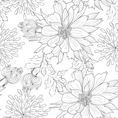 Monochrome seamless wallpaper