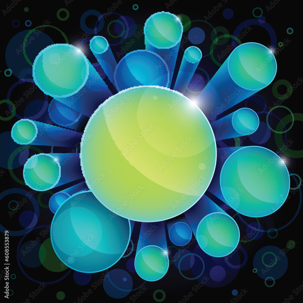 Poster vector abstract 3d background with place for text.