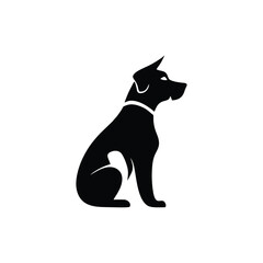 dog logo design black and white