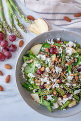 healthy home made asparagus salad