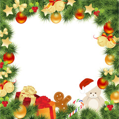 Christmas card background. Vector illustration.