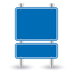 Obraz premium blue road sign