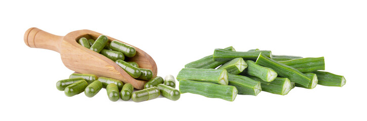 Moringa capsules in the scoop on transparent png