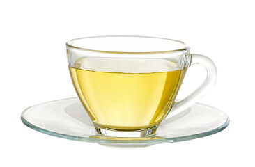 Glass cup of  tea isolated on transparent png - 608557479