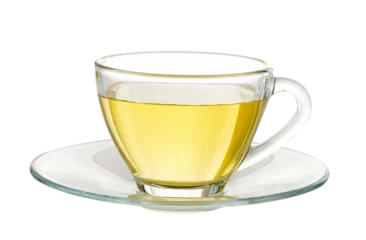 Gordijnen Glass cup of  tea isolated on transparent png © sommai
