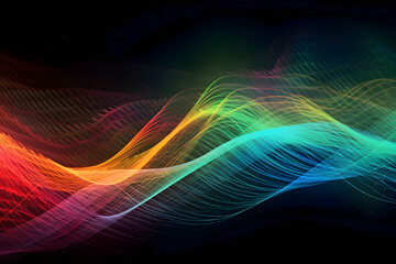 abstract colourful waves rainbow background