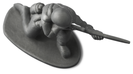 Little plastic toy army soldiers