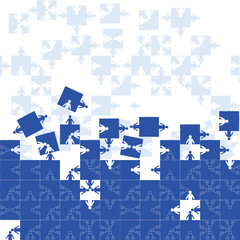 Fototapeta premium Business seamless gorizontal background friendship team people, puzzle illustration. Company staff teamwork.