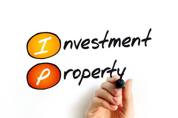 IP - Investment Property acronym, business concept background