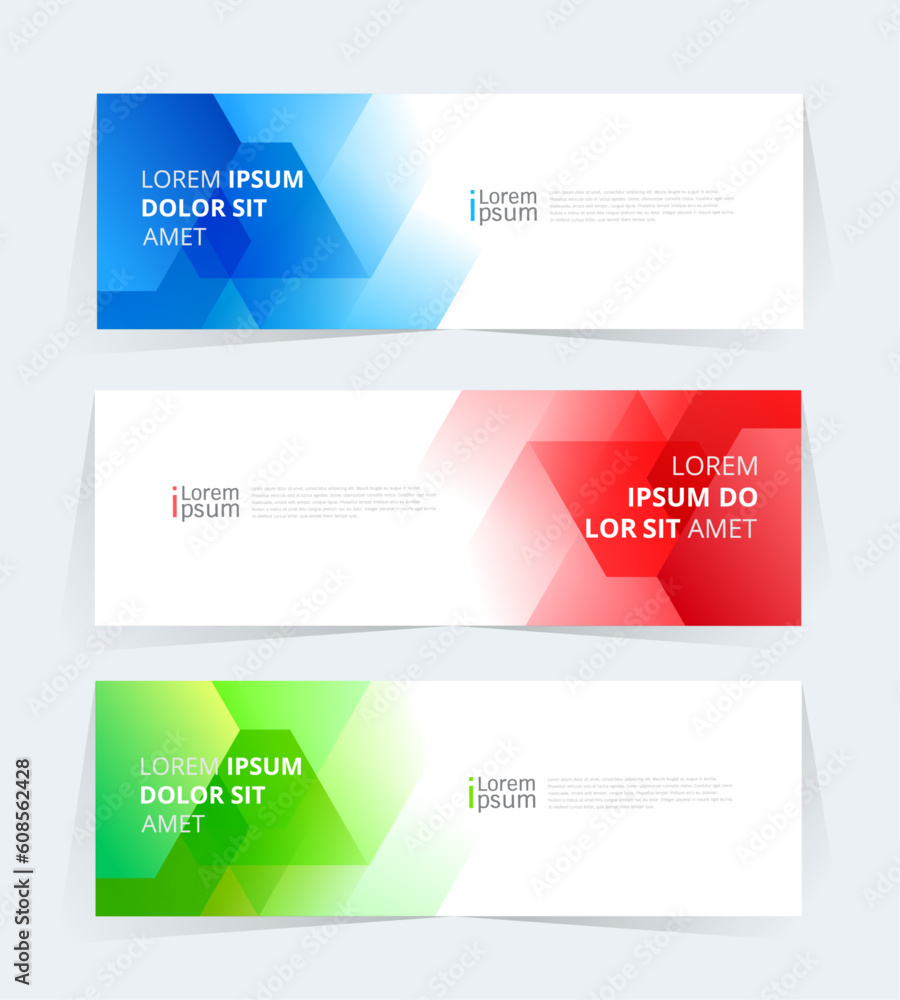 Poster geometric banner design with vector presentation template.