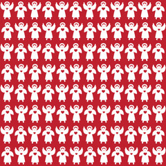Seamless pattern - the angels. For Christmas, New Year and Easter designs. Vector.
