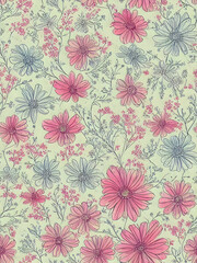 seamless pattern with flowers