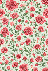 Naklejka premium seamless background with roses