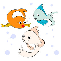 Fish. Cartoon style illustration