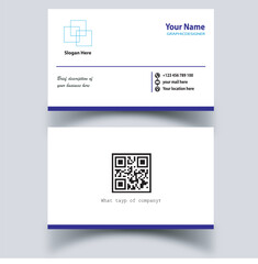 Business card design template, visiting card.