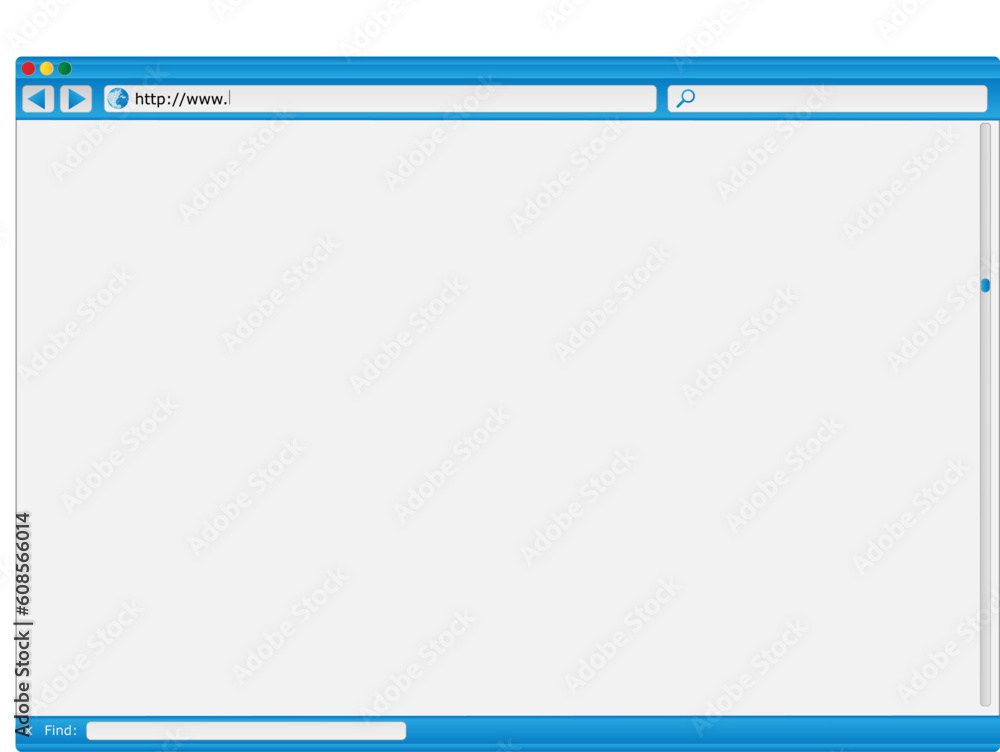 Poster blank modern internet web browser with copyspace