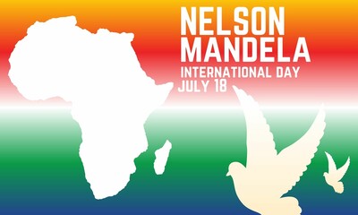 Obraz premium International nelson mandela day concept design with Africa map