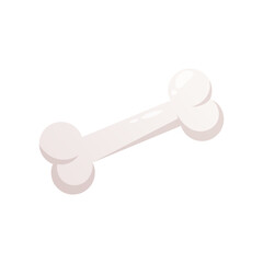 Bone flat design art isolated on white background.