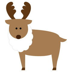 かわいいトナカイのイラスト