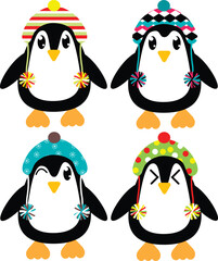 Fototapeta premium cute holiday penguins