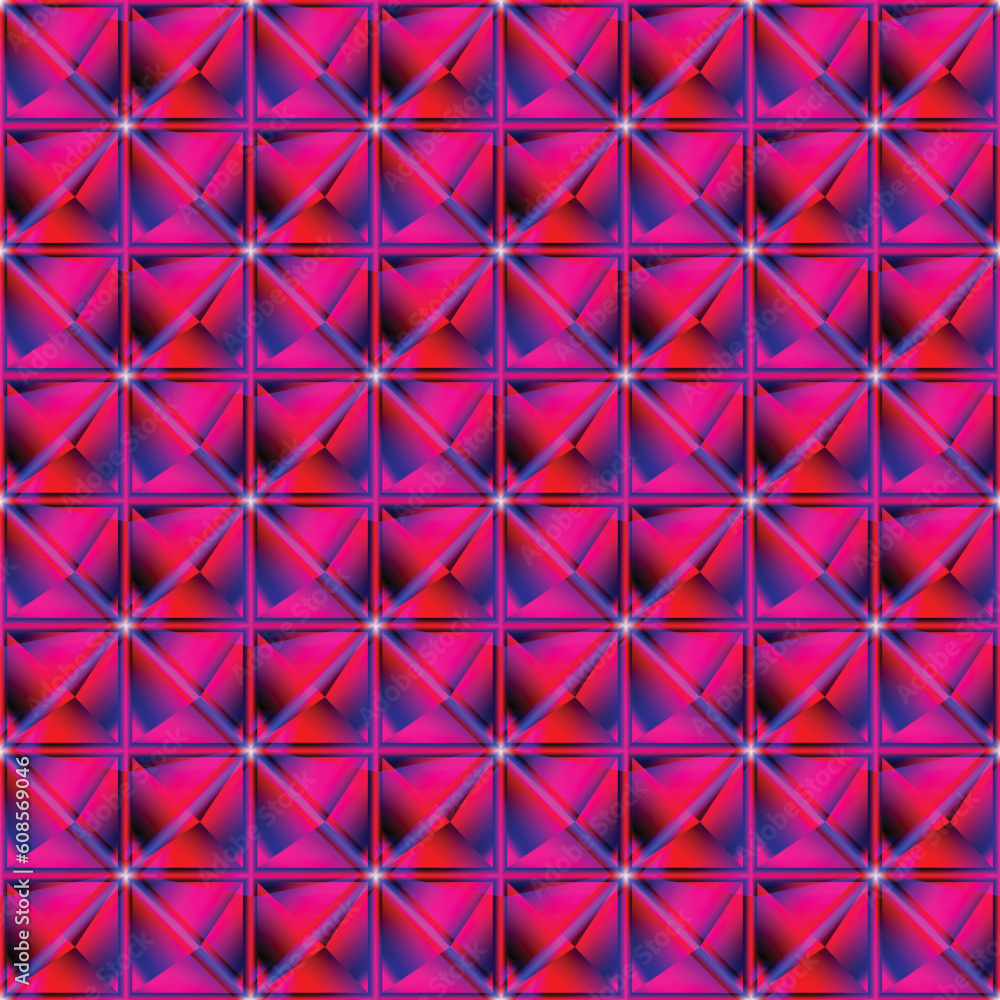Poster pyramidal pattern, abstract seamless texture; vector art illustration; image contains transparency