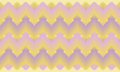 Obraz premium Zig-zag wave-like seamless pattern background, aesthetic, yellow, purple, vector