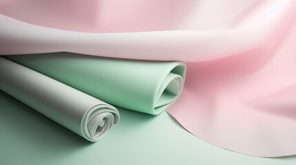 Fabric background wallpaper in pastel colors. Generative AI