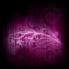 eps 10, vector background with abstract floral element and stripes