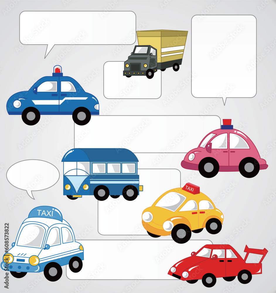 Canvas Prints cartoon car card