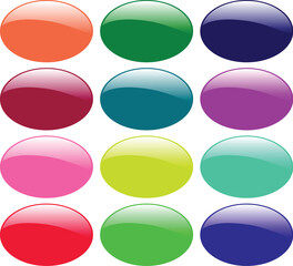 Collection of buttons - vector