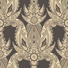 vector seamless eastern style paisley background
