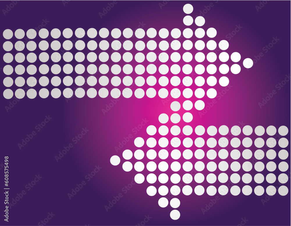 Poster background with arrows made of circles