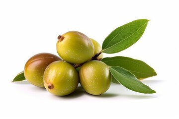 Kakadu plum fruit isolated on white background. Generative AI