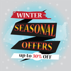 Christmas and winter seasonal offer sale discount shopping promotion