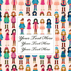 Fototapeta premium girl card