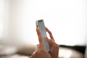 person using smartphone