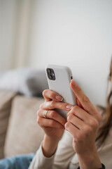 person using smartphone