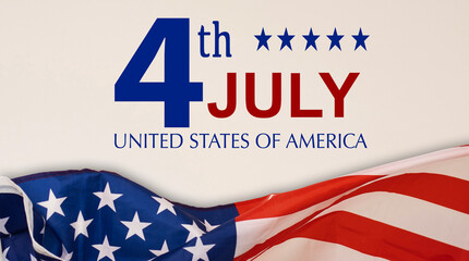 Fototapeta na wymiar Happy fourth of july. Happy independence day card