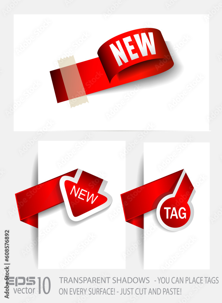 Poster original style paper tags with transparent shadows. ready to copy and paaste on every surface.