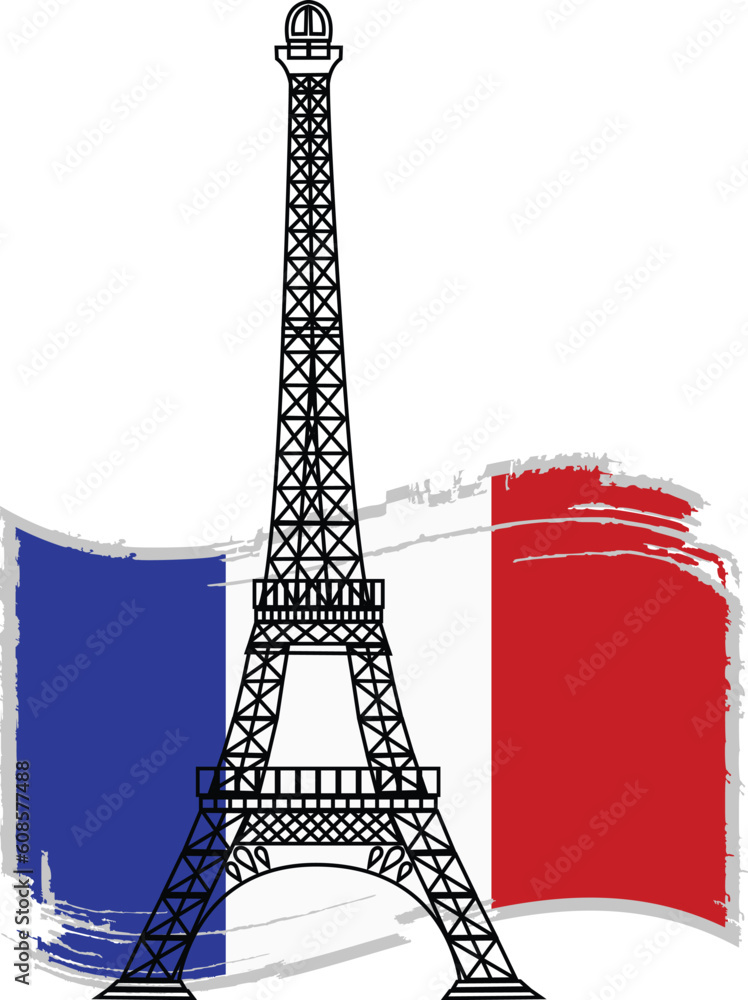 Poster the vector eiffel tower