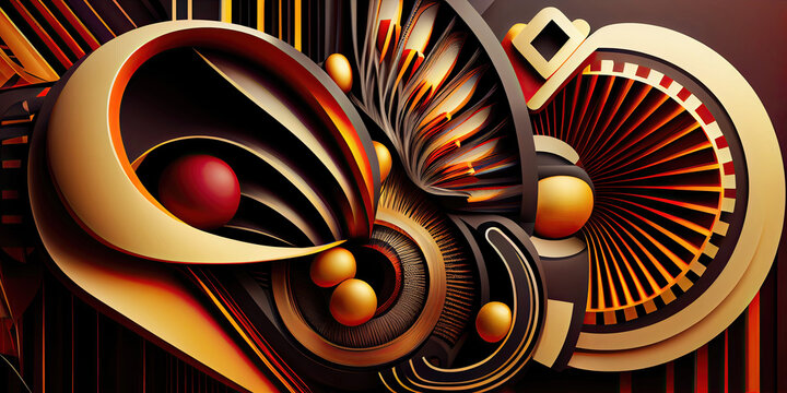 Abstract Afrofuturism wallpaper background design (Generative AI)