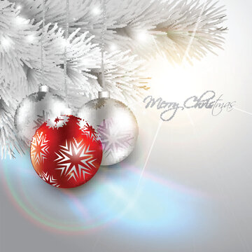 silver christmas background with space for your text