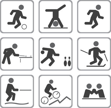 Set of sport icons. Vector illustration for you design