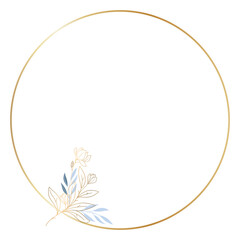 Royal Golden Circle Floral Frame