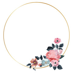 Red Flower Irregular Frame