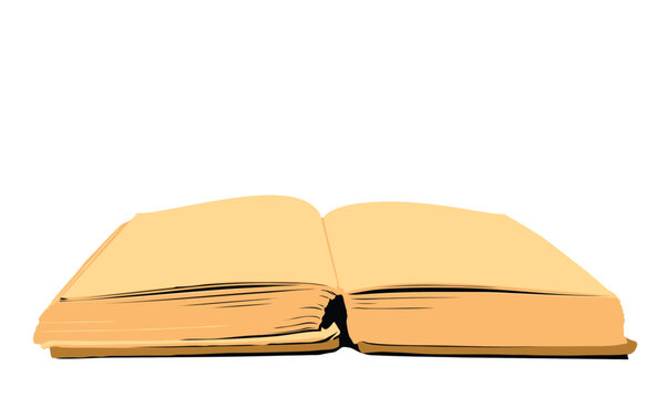 aging book on white background, vector illustration