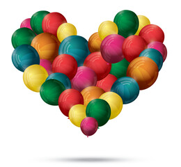 Fototapeta na wymiar Valentine's Abstract heart balloon vector eps10. Love concept